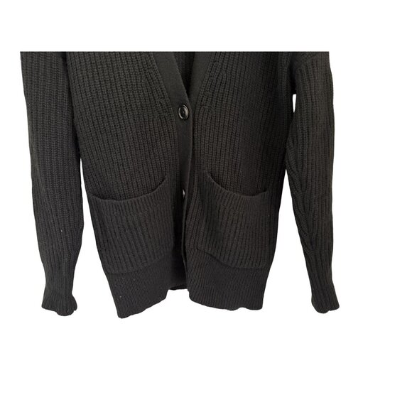 Reformation 100% Yak Wool Black Knit Button-Front Cardigan Sweater S - Picture 5 of 9